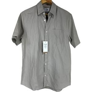 NN07 NWT Leon 5092 Gray Short Sleeve Button Up Shirt Men's Size Small Slim Fit